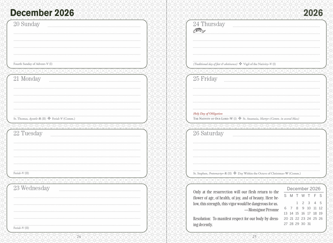2027 Liturgical Daily Planner