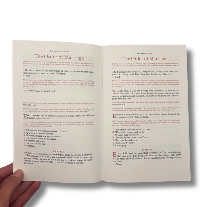 Marriage Mass Booklet