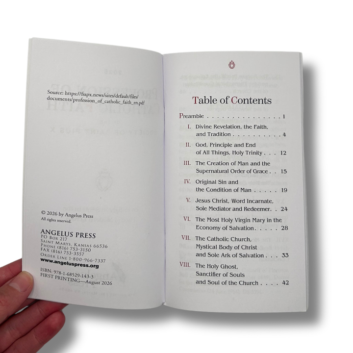 Profession of Faith SSPX