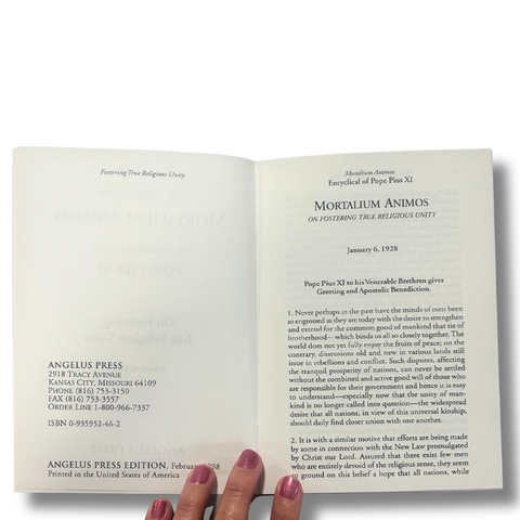 Enc: Mortalium Animos