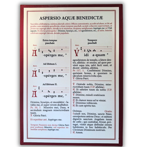 Asperges - Vidi Aquam Card