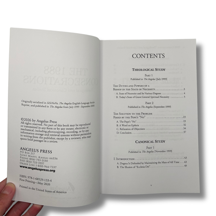 The 1988 Consecrations - A Theological and Canonical Study