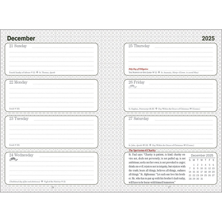 2026 Liturgical Daily Planner
