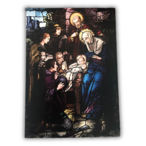 Nativity Stained Glass Christmas Cards