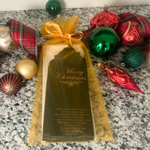 Nativity Stained Glass Tri-fold Triptych Christmas Cards