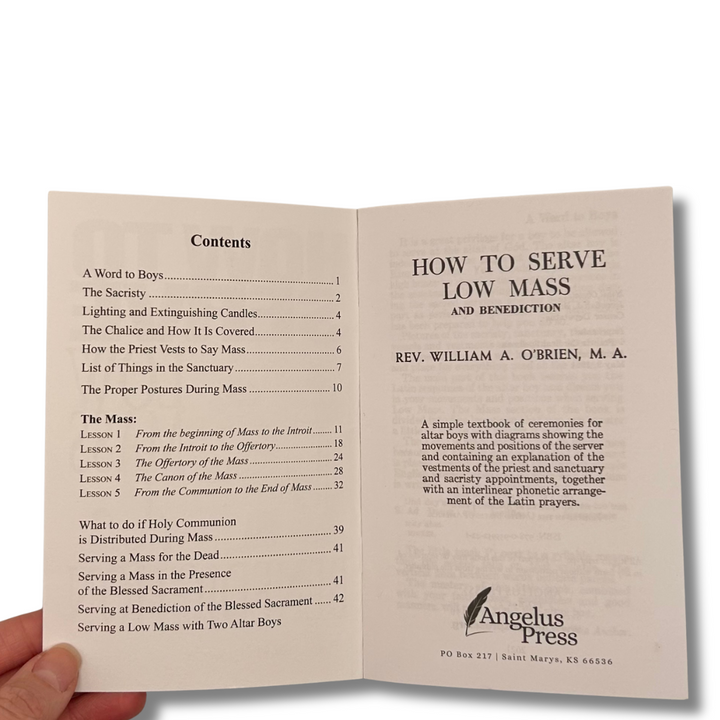 How To Serve Low Mass