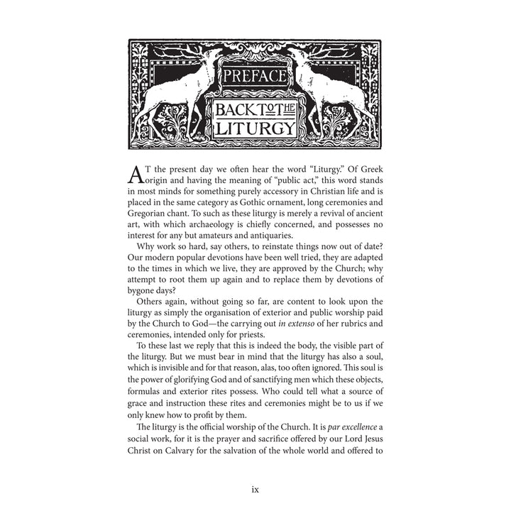 Catholic Liturgy: Its Fundamental Principles