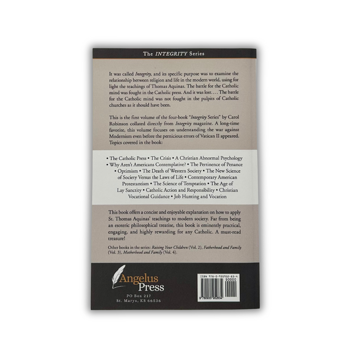 Integrity 1 - My Life With Thomas Aquinas