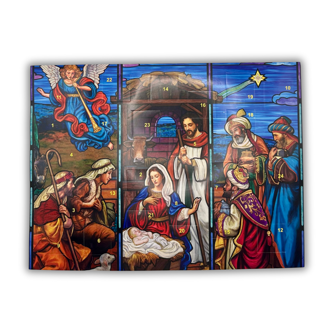 Stained Glass Nativity Advent Calendar
