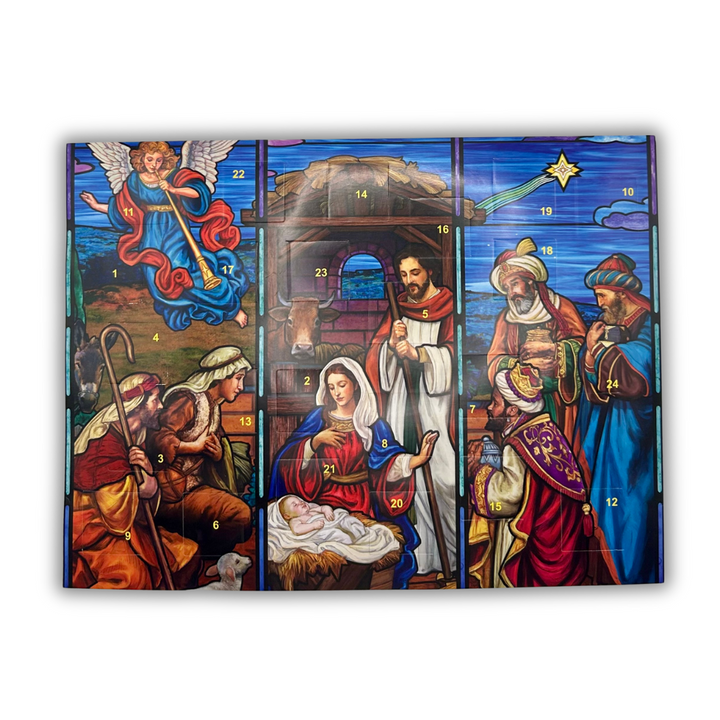 Stained Glass Nativity Advent Calendar
