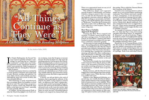 Angelus November December 2025 Approaching the Bible