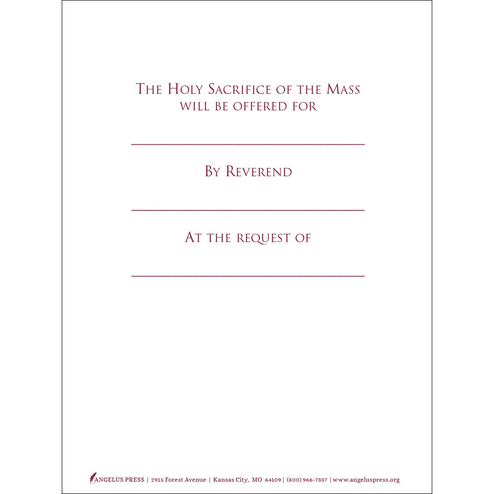 Mass For The Living (Packs of 10)