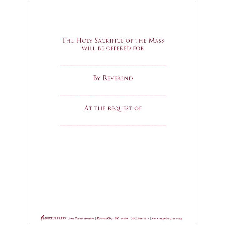 Mass For The Living (Packs of 10)