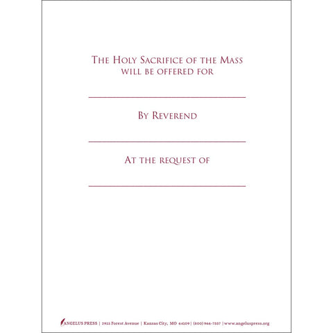 Mass For The Living (Packs of 10)