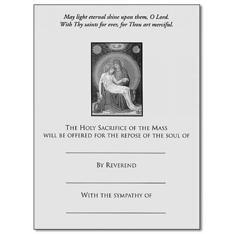 Requiem Mass Card