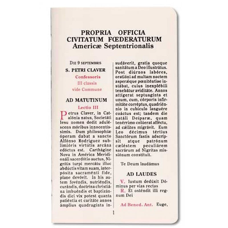 USA Breviary Propers (Propria Officia)
