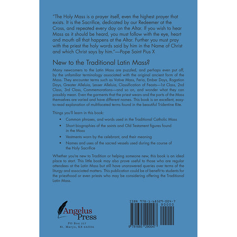 A Layman's Guide to Latin Mass Terms