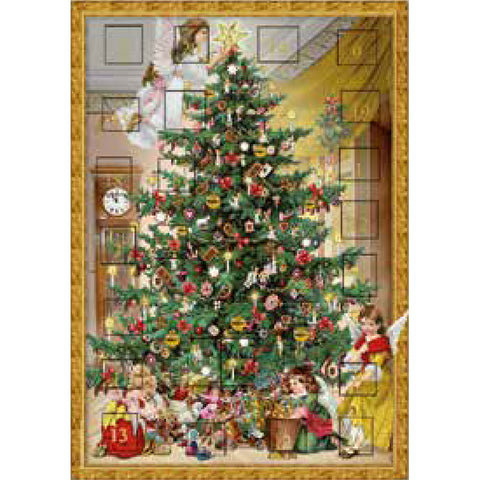 German Advent Calendar Christmas Tree Card