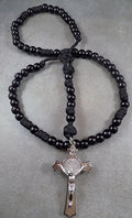Original Black Monk Rosary - Black paracord